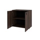 Armário Baixo Com 2 Portas 75x80x42cm Nogal/preto