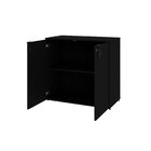 Armário Baixo Com 2 Portas 75x80x42cm Preto Onix