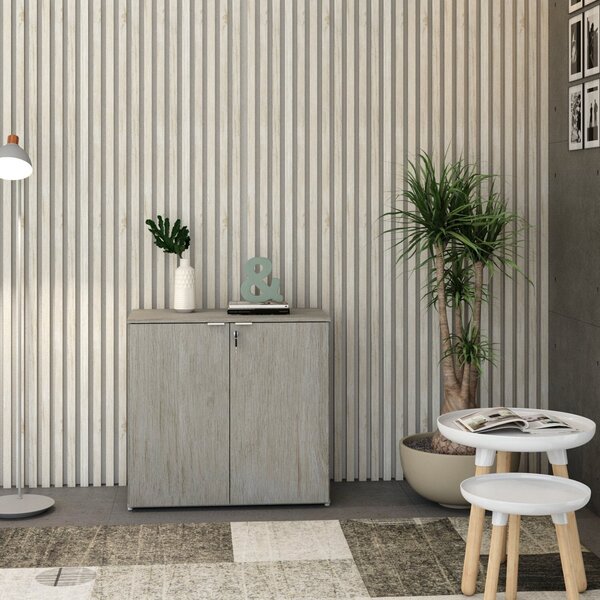 Armário Baixo Com 2 Portas 75x80x42cm Snow/branco