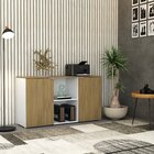 Armário Baixo Com 2 Portas E Nicho 75cm X 135cm X 42cm Branco