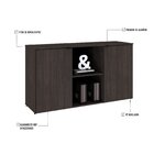 Armário Baixo Com 2 Portas E Nicho 75cm X 135cm X 42cm Terrac