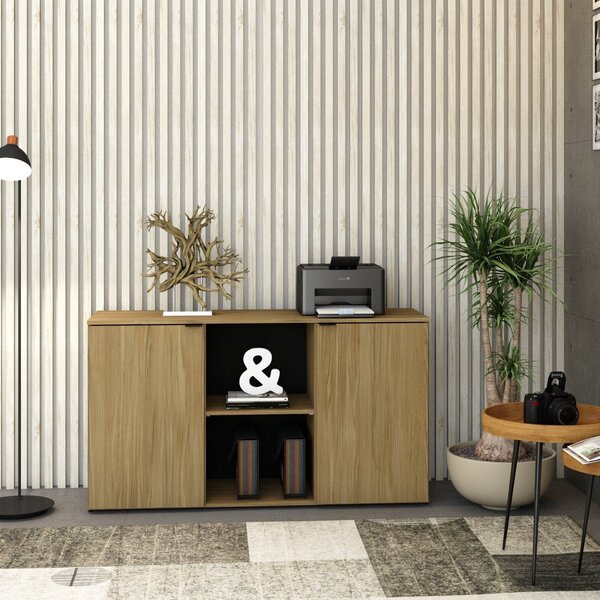 Armário Baixo Com 2 Portas E Nicho 75cm X 135cm X 42cm Vermon