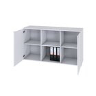 Armário Baixo Com 2 Portas E Nicho 75x135x42cm Branco Chess