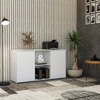 Armário Baixo Com 2 Portas E Nicho 75x135x42cm Branco Chess