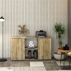 Armário Baixo Com 2 Portas E Nicho 75x135x42cm Carvalho /bran