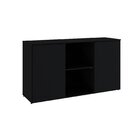 Armário Baixo Com 2 Portas E Nicho 75x135x42cm Preto Onix