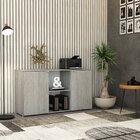 Armário Baixo Com 2 Portas E Nicho 75x135x42cm Snow /branco