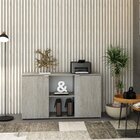 Armário Baixo Com 2 Portas E Nicho 75x135x42cm Snow /branco