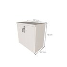 Armário Baixo Com 2 Portas Para Escritório / Home Office Bran