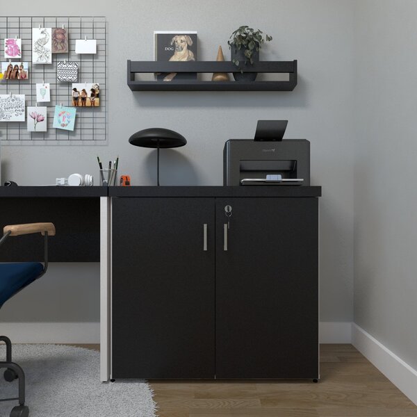 Armário Baixo Com 2 Portas Para Escritório / Home Office Bran