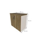 Armário Baixo Com 2 Portas Para Escritório / Home Office Bran