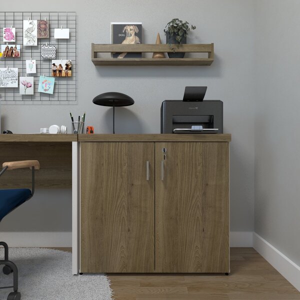 Armário Baixo Com 2 Portas Para Escritório / Home Office Bran