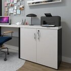 Armário Baixo Com 2 Portas Para Escritório / Home Office Pret