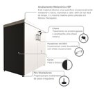 Armário Baixo Com 2 Portas Para Escritório / Home Office Pret