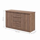 Armario Baixo Com Gaveteiro Retan Noce