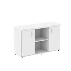 Armário Baixo Com Nicho 2 Portas Pivotante Credenza Branco