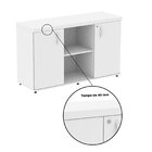 Armário Baixo Com Nicho 2 Portas Pivotante Credenza Branco