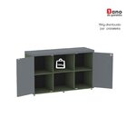 Armário Baixo Com Nicho 2 Portas Pivotante Credenza Salvia/gr
