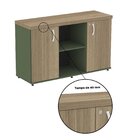 Armário Baixo Com Nicho 2 Portas Pivotante Credenza Salvia/no