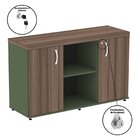 Armário Baixo Com Nicho 2 Portas Pivotante Credenza Salvia/wa