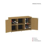 Armário Baixo Com Nicho 2 Portas Pivotante Credenza Samba