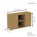 Armário Baixo Com Nicho 2 Portas Pivotante Credenza Samba