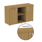 Armário Baixo Com Nicho 2 Portas Pivotante Credenza Samba