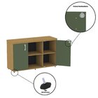 Armário Baixo Com Nicho 2 Portas Pivotante Credenza Samba/sal