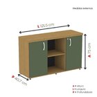 Armário Baixo Com Nicho 2 Portas Pivotante Credenza Samba/sal