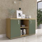 Armário Baixo Com Nicho 2 Portas Pivotante Credenza Samba/sal