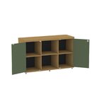 Armário Baixo Com Nicho 2 Portas Pivotante Credenza Samba/sal