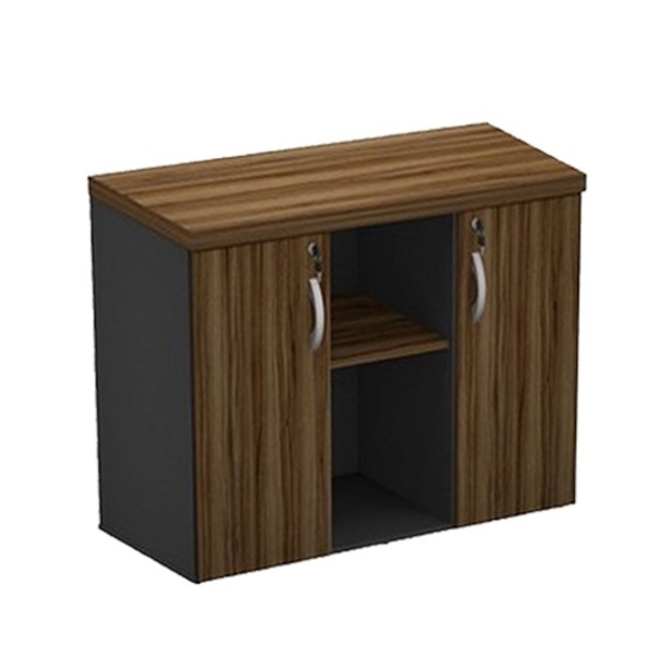 Armário Baixo Credenza Maranello Nogal/preto 1,20×0,45×0,75m
