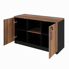 Armário Baixo Credenza P/ Escritório 1,20 Express Nogal/pre