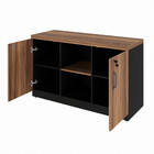 Armário Baixo Credenza Web40 1,20 X 0,45 2 Portas - Nogal Sev