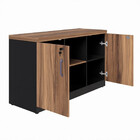 Armário Baixo Credenza Web40 1,20 X 0,45 2 Portas - Nogal Sev