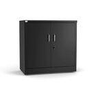 Armário Baixo De Aço Reforçado Com Chave Escritório Preto