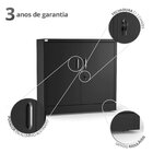 Armário Baixo De Aço Reforçado Com Chave Escritório Preto