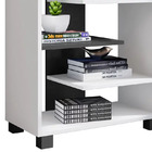 Armário Baixo Luna Com Prateleiras - Móveis Leão - Branco/pre