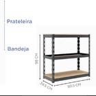 Armário Baixo Multiúso -3 Prateleiras  Estrutura Em Aço Carbo