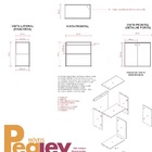 Armário Baixo Multiuso Em Mdf Branco Com 2 Portas Rodizio