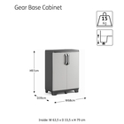 Armário Baixo Multiuso Resistente De Plástico Gear Keter