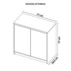 Armário Baixo Para Escritório 2 Porta Branco Meta Caemmun