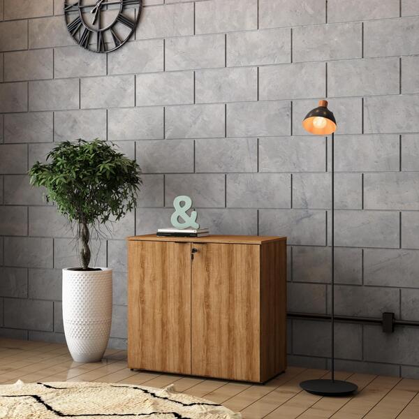 Armário Baixo Para Escritório Pfa 2 Pt Worklab