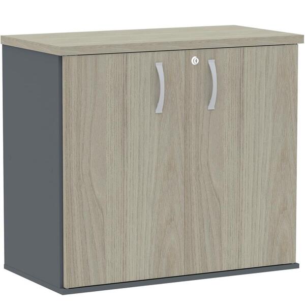 Armário Baixo Pe25 Pandin 80 Cm (largura) Em Mdp Cor Nogueira