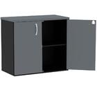 Armário Baixo Pe25 Pandin 80 Cm (largura) Em Mdp Cor Preto E