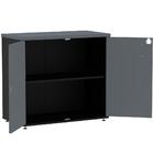 Armário Baixo Pe25 Pandin 80 Cm (largura) Em Mdp Cor Preto E