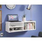 Armário Balcão Aéreo Cor Branca Nichos Organizar