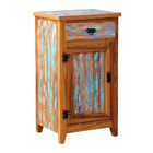 Armário Balcão Arcais 1 Porta 50cm Madeira Maciça Pátina