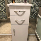 Armário Balcão Banheiro Base 1 Porta Toalhas 2 Gavetas