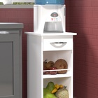 Armário Balcão Branco Para Cozinha Suporte De Produtos